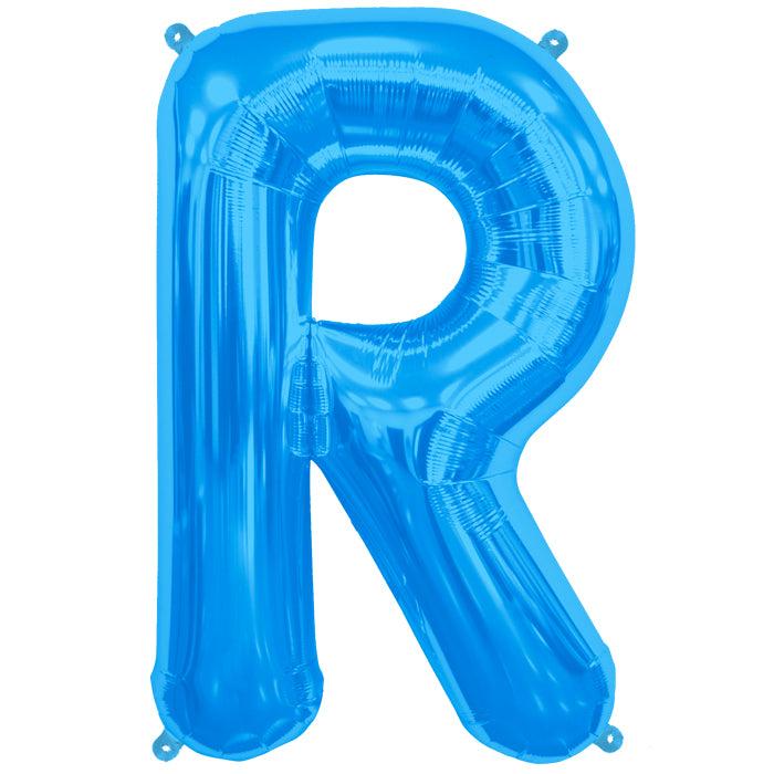 34" Northstar Brand Packaged Letter R - Blue Foil Balloon