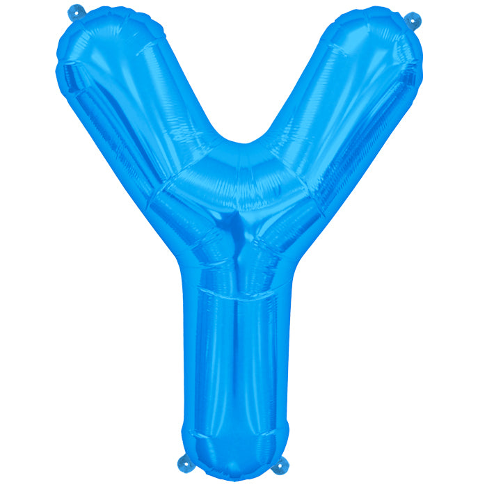 34" Northstar Brand Packaged Letter Y - Blue Foil Balloon