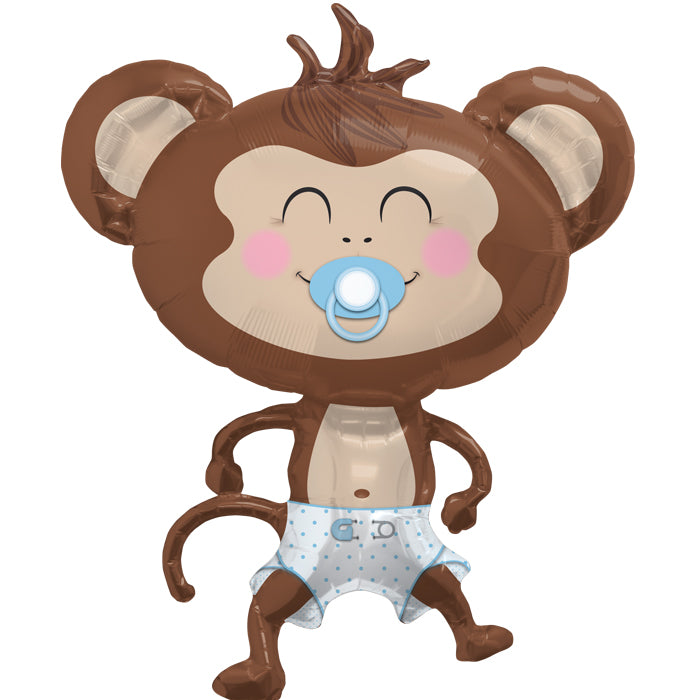 41" Foil Balloon Baby Boy Monkey