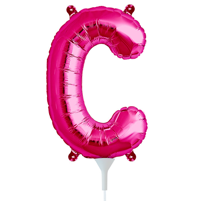 16" Airfill Only Self Sealing 16" Letter C - Magenta Foil Balloon
