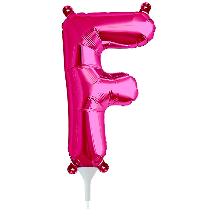 16" Airfill Only Self Sealing 16" Letter F - Magenta Foil Balloon