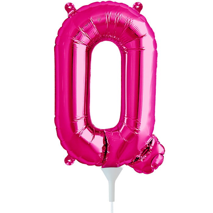 16" Airfill Only Self Sealing 16" Letter Q - Magenta Foil Balloon
