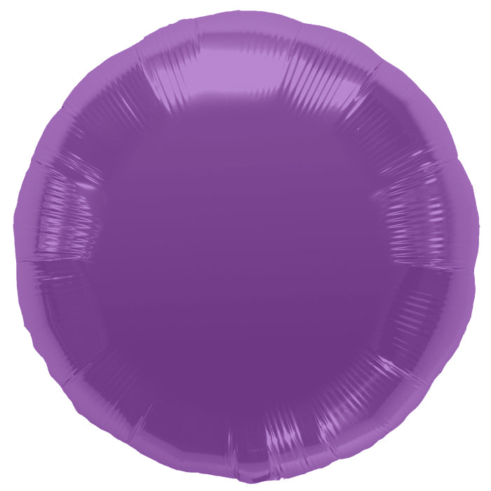 18" Northstar Brand Foil Balloon Purple Round
