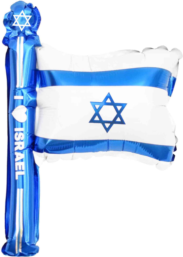 12" Airfill Only Israeli Flag Foil Balloon