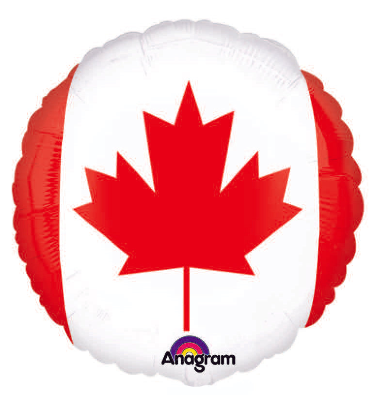 18" Canada Flag Mylar Balloon