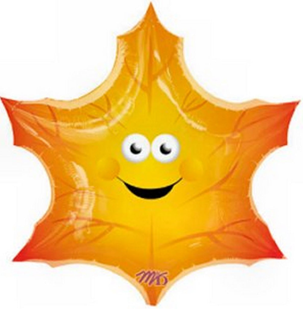 25" Smiley Leaf Mylar Balloon