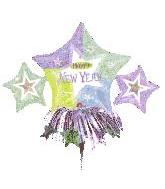 14" Airfill Only New Year Star Cluster (Balloon Only)