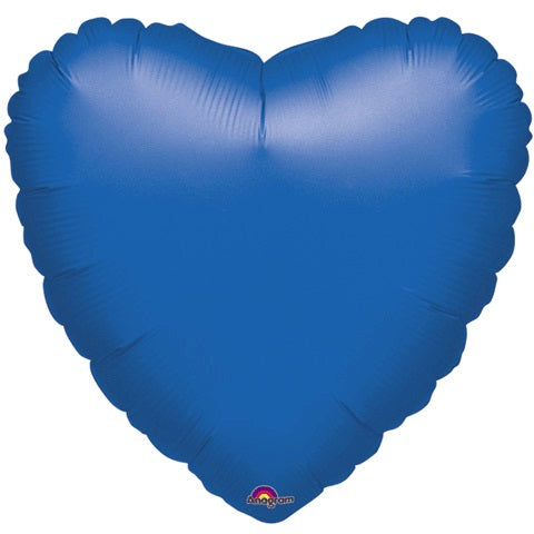 18" Royal Blue Heart Anagram Brand Balloon