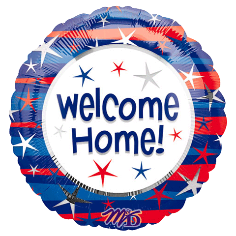 18" Welcome Home Patriotic Balloon