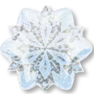 21"Junior Shape Holographic White Christmas Snowflake Balloon