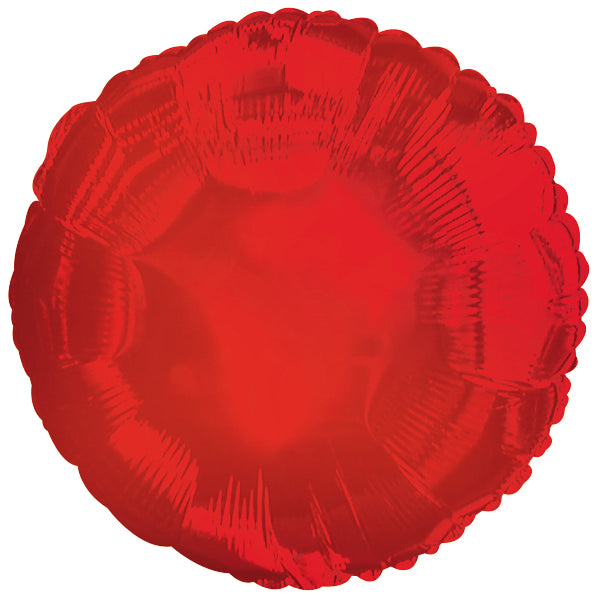 18" CTI Brand Red Circle Foil Balloon