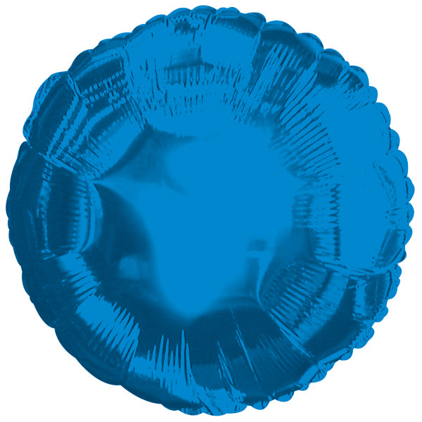 18" CTI Brand Blue Circle Foil Balloon