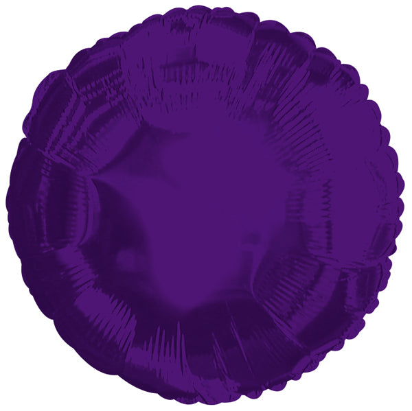 18" CTI Brand Purple Circle Foil Balloon