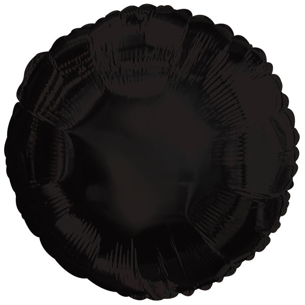 18" CTI Brand Black Circle Foil Balloon