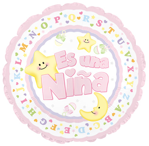 18" Es Una Nina Baby (Girl) Balloon (Spanish)