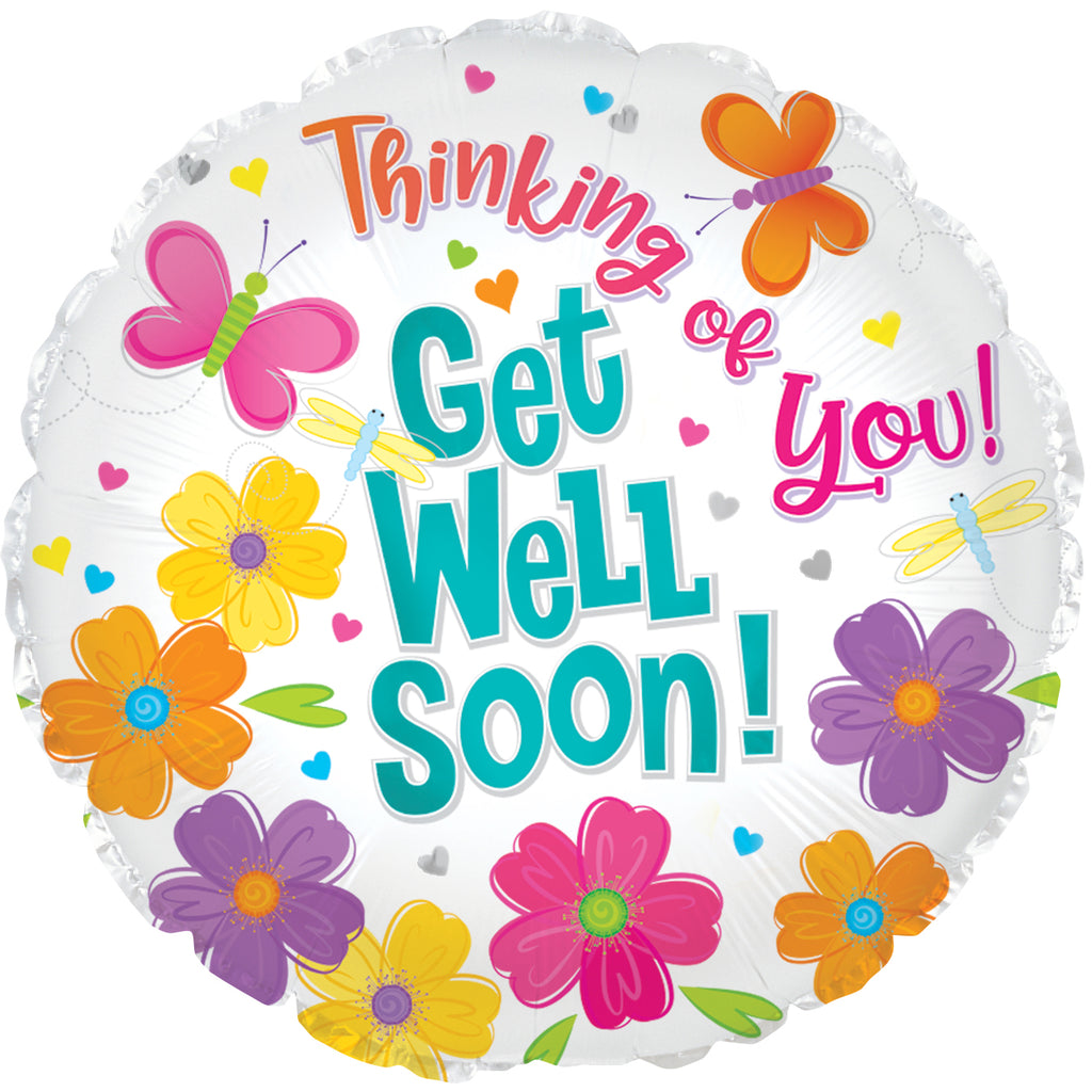 17" Think Of You Get Well Foil Balloon