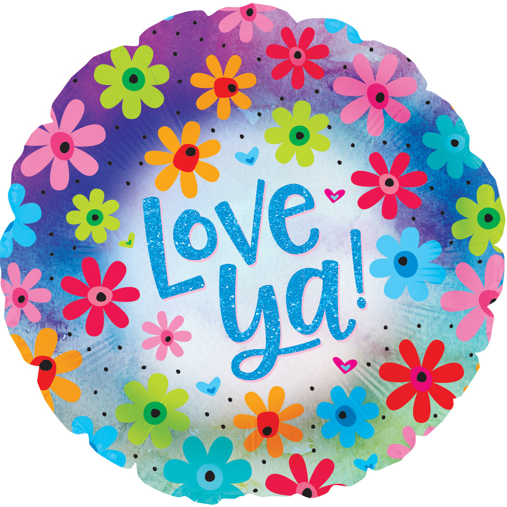 17" Love Ya Daisy Array Foil Balloon