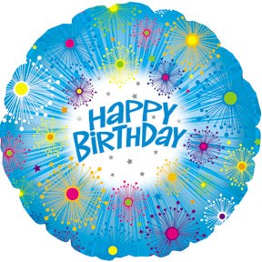 18" Happy Birthday Glitters Balloon