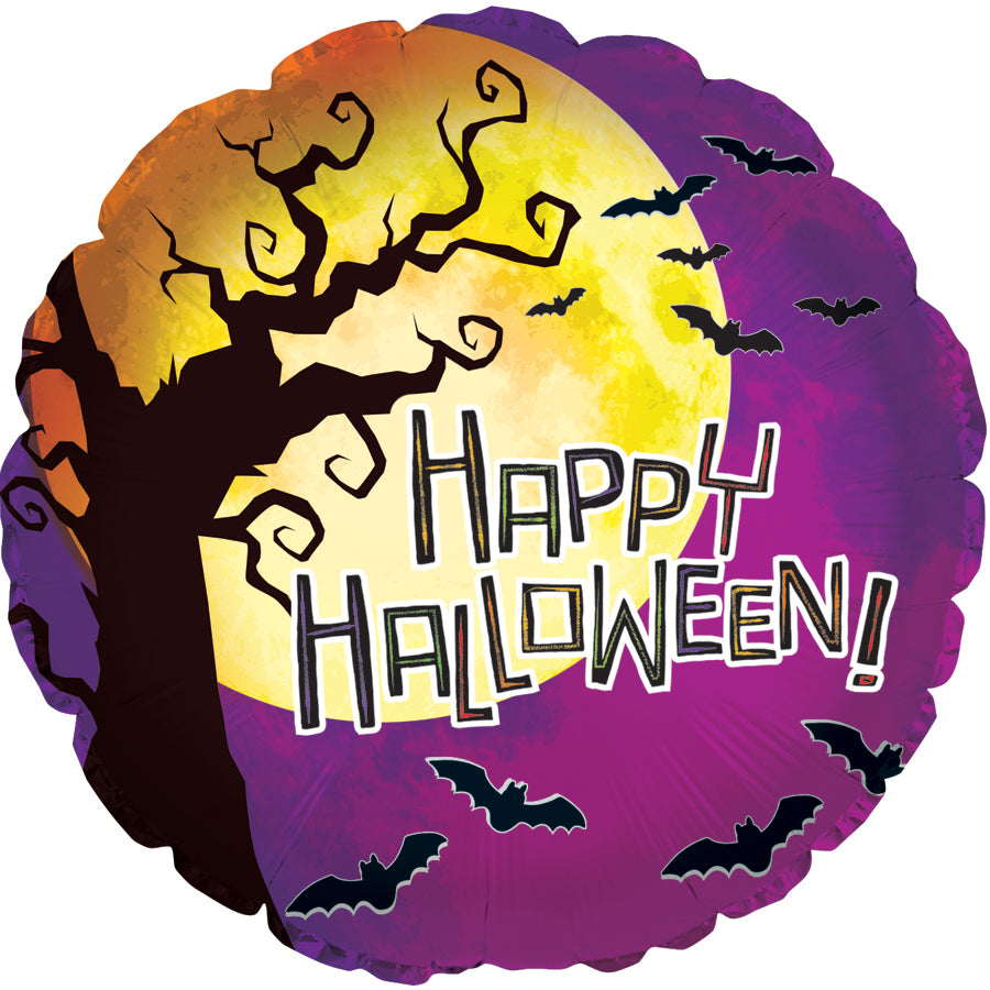 17" Halloween Moon Foil Balloon