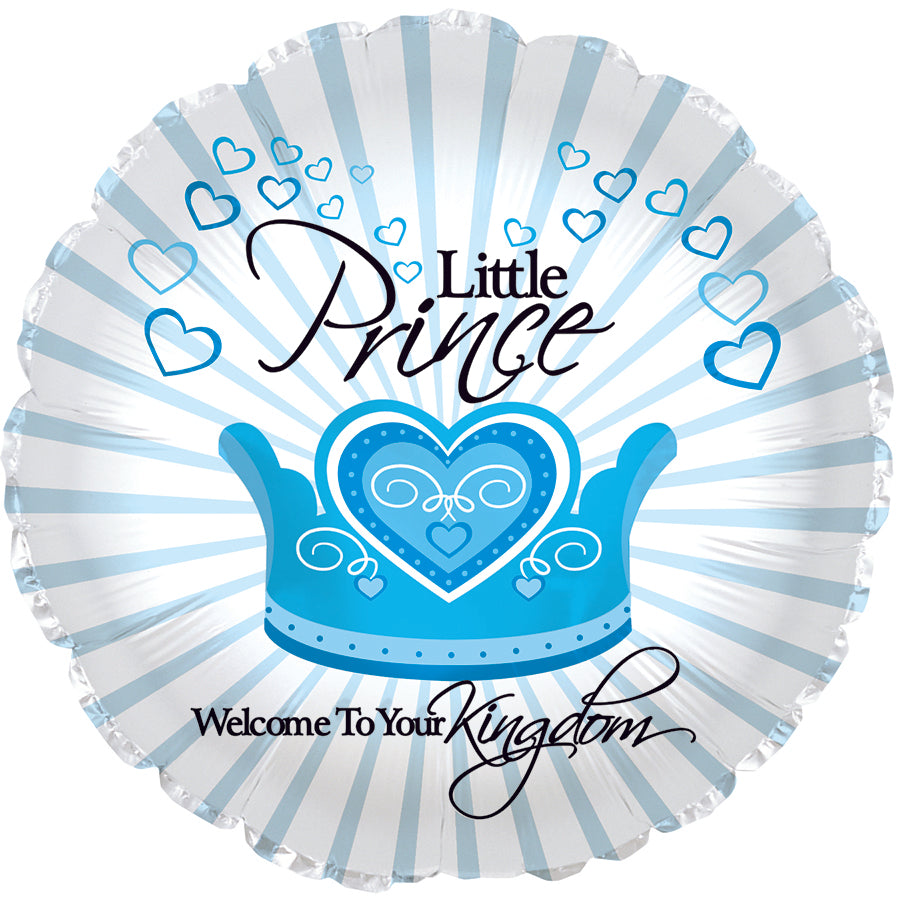 17" Welcome Little Prince Foil Balloon