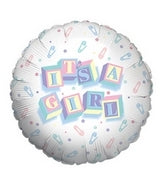 4" Airfill Only It's A Girl Pins Balloon
