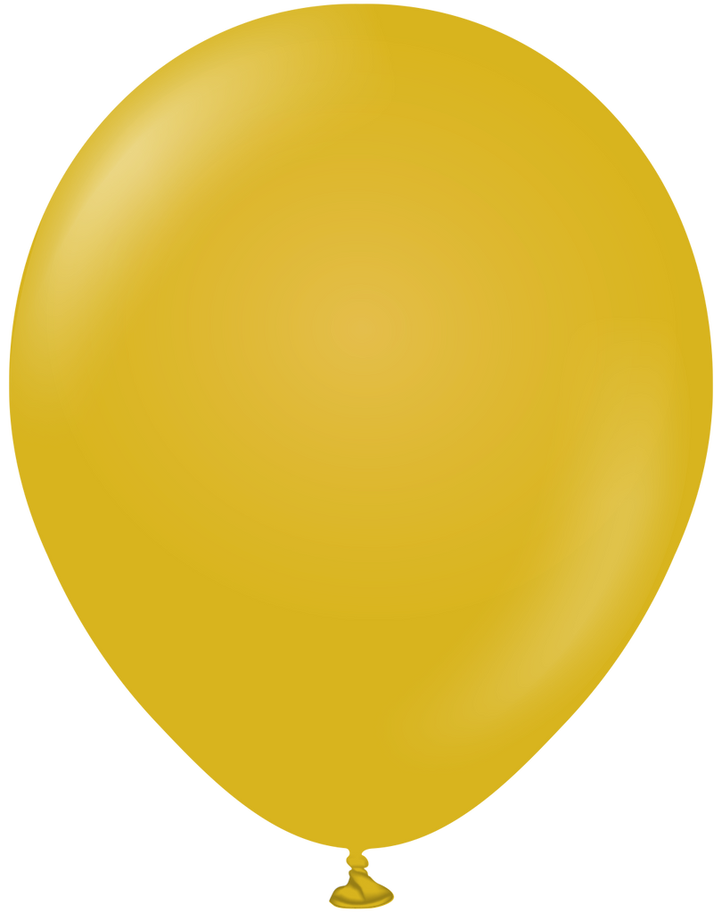 18" Kalisan Latex Balloons Retro Mustard (25 Per Bag)