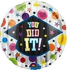 30" You Did It Graduation with Balloon Weight