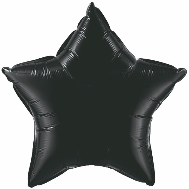 36" Star Foil Mylar Balloon Onyx Black