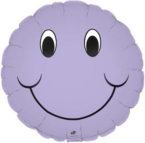 9" Airfill Only Smiley Face Lavender Balloon
