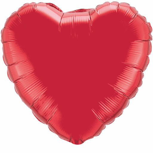 36" Heart Foil Mylar Balloon Ruby Red