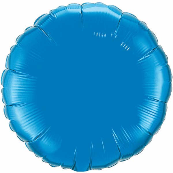 36" Round Circle Foil Mylar Balloon Sapphire Blue
