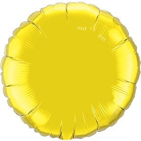 36" Round Circle Foil Mylar Balloon Citrine Yellow