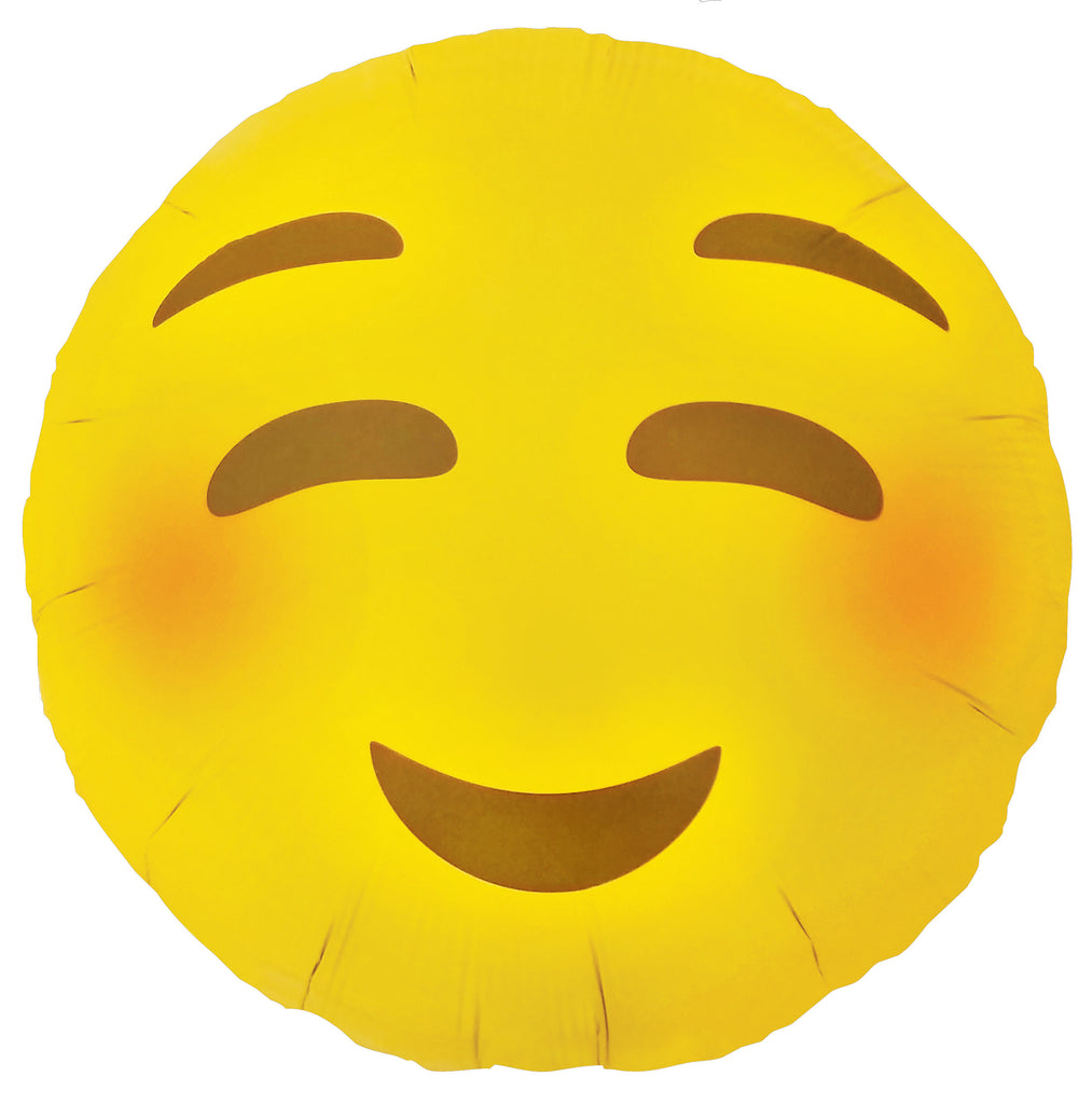 18" Foil Balloon Emoji Blushing