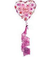 34 inch love you coil tail mylar balloon 13373 99