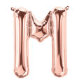 16" Northstar Brand Airfill Only Letter M - Rose Gold Letter Foil Balloon