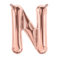 16" Northstar Brand Airfill Only Letter N - Rose Gold Letter Foil Balloon