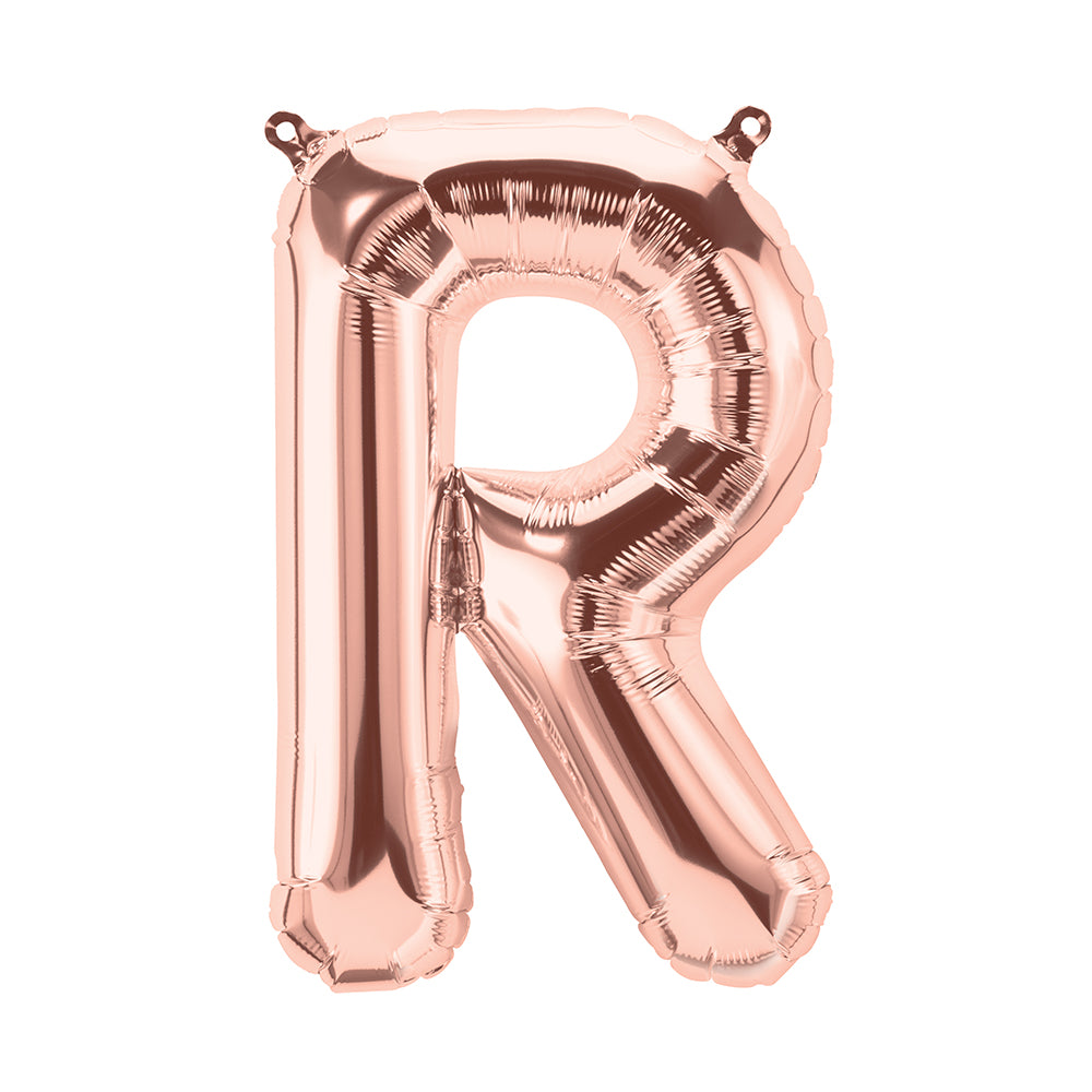 16" Northstar Brand Airfill Only Letter R - Rose Gold Letter Foil Balloon