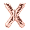 16" Northstar Brand Airfill Only Letter X - Rose Gold Letter Foil Balloon