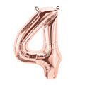 16" Northstar Brand Airfill Only Number 4 - Rose Gold Number Foil Balloon