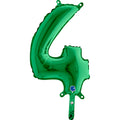 14" Airfill Only (Self Sealing) Number 4 Green Balloon