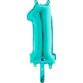 14" Airfill Only (Self Sealing) Number 1 Tiffany Balloon