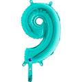 14" Airfill Only (Self Sealing) Number 9 Tiffany Balloon