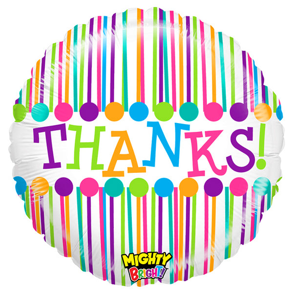 21" Mighty Bright Balloon Packaged Mighty Thanks