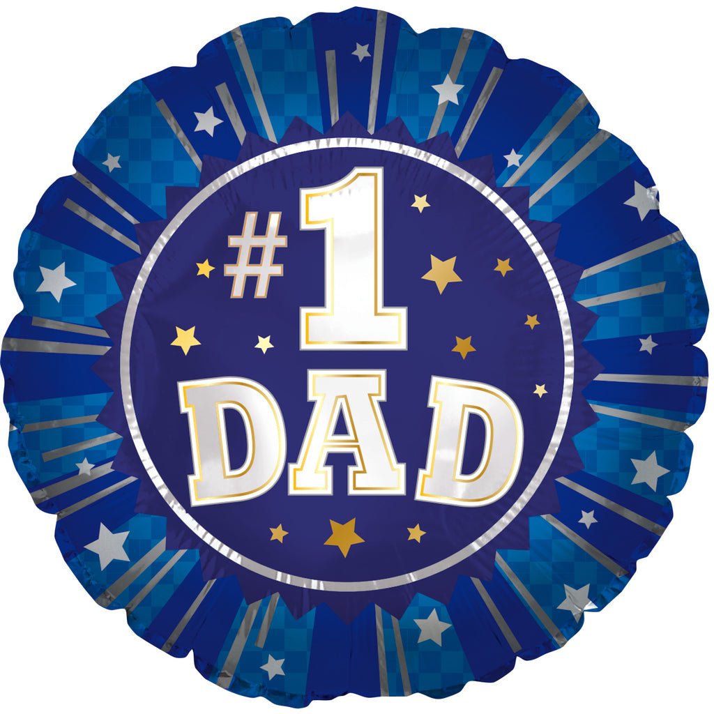 4.5" Airfill Only #1 Dad Foil Balloon