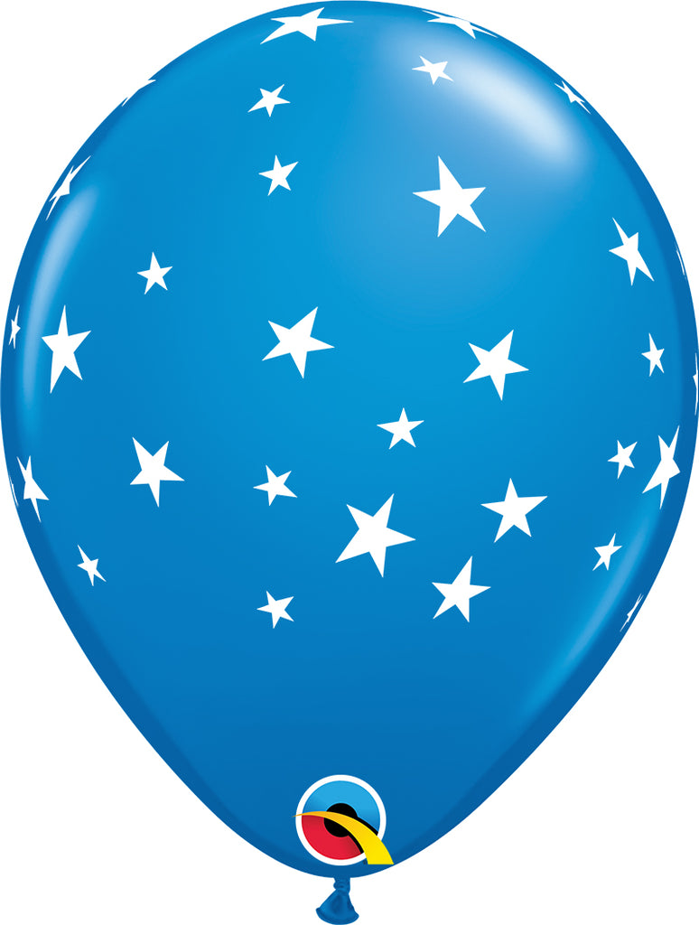 11" Latex Balloons Dark Blue (50 Per Bag) Contemporary Stars