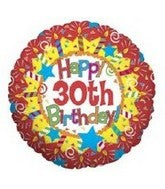 18" Birthday 30th Birthday Foil Balloon
