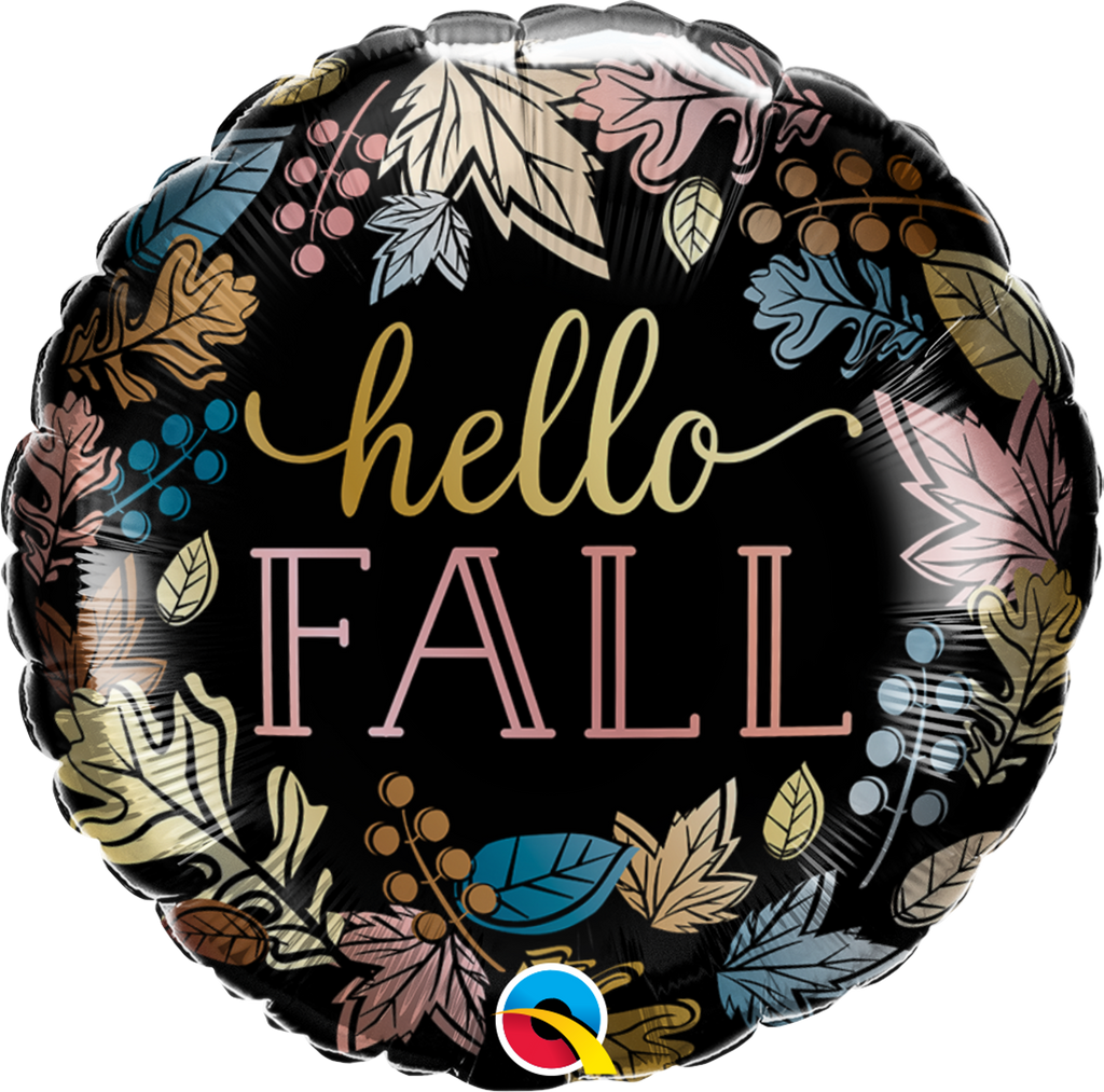 18" Hello Fall Foil Balloon