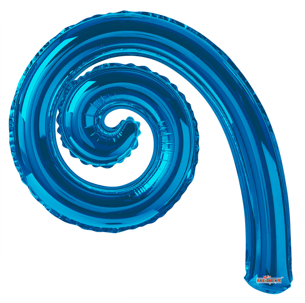 14" Airfill Only Kurly Spiral Royal Blue Balloon