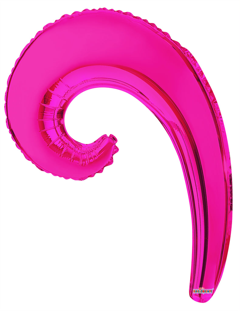 14" Airfill Only Kurly Wave Hot Pink Balloon GELLIBEAN