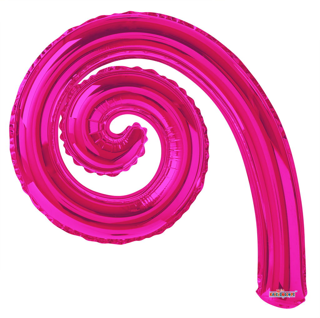 14" Airfill Only Kurly Spiral Hot Pink Balloon